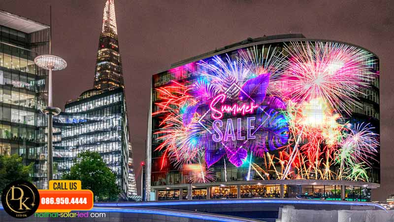 lắp đặt màn hình led bên ngoài phù hợp với quảng cáo